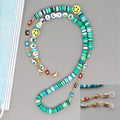 Go2Boho Chain For Mask Lanyard Straps Evil Eye Necklace Letter Necklaces Colorful Bead Women Jewelry Heishi Disc Chains Holder