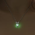Dark Luminous Necklaces Glow In The Dark lotus Flower Shaped Pendant Necklace For Women Jewelry