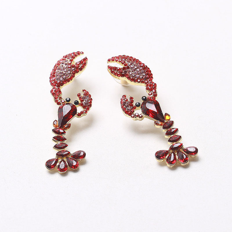 Temperament Earrings Lobster Shape Long Earrings Earrings