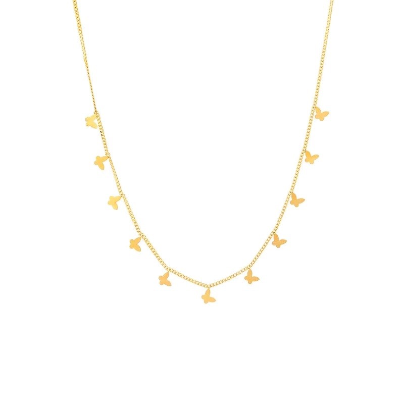 Multiple Small Butterfly Necklaces For Women